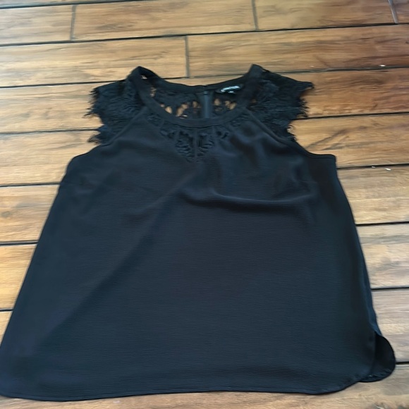 41 Hawthorn Tops - 41 Hawthorn Black Ruffled Embellished Blouse